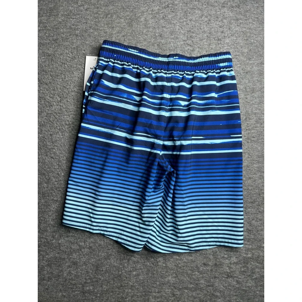 Nike Mens Swim Volley Shorts Blue Ombre Striped Trunks NESSD545-440 Small NWT